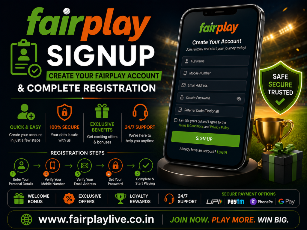 Fairplay Signup – Create Your Fairplay Account & Complete Registration