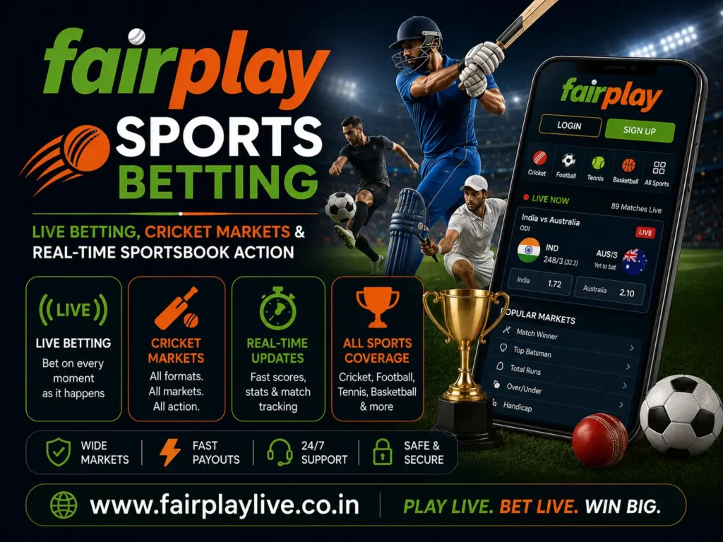 Fairplay Sports Betting – Live Betting, Cricket Markets & Real-Time Sportsbook Action