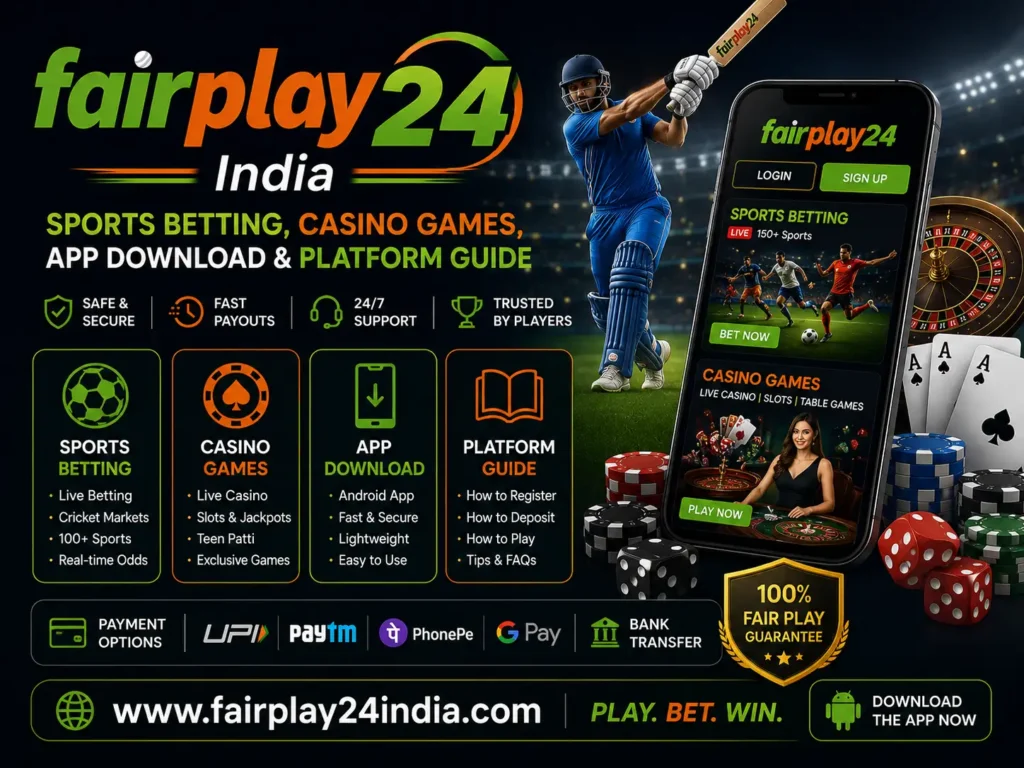 Fairplay24 India – Sports Betting, Casino Games, App Download & Platform Guide